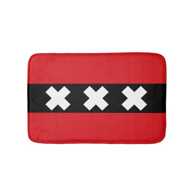 Flagge von Amsterdam, Niederlande Badematte (Vorderseite)