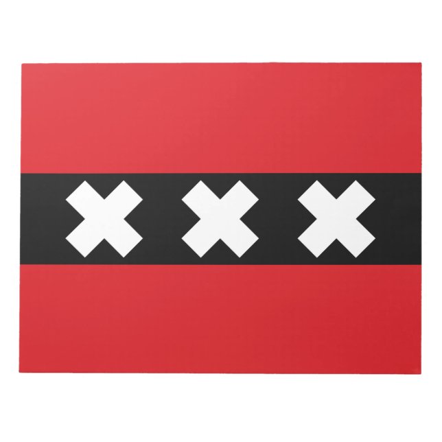 Flagge von Amsterdam Notizblock (Vorderseite)