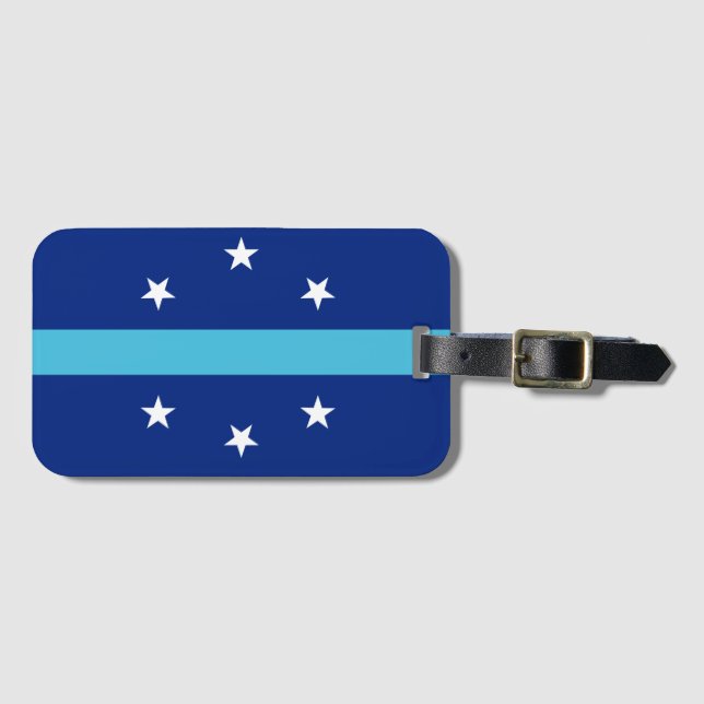 Flagge von Anaheim, Kalifornien Gepäckanhänger (Vorderseite (Horizontal))