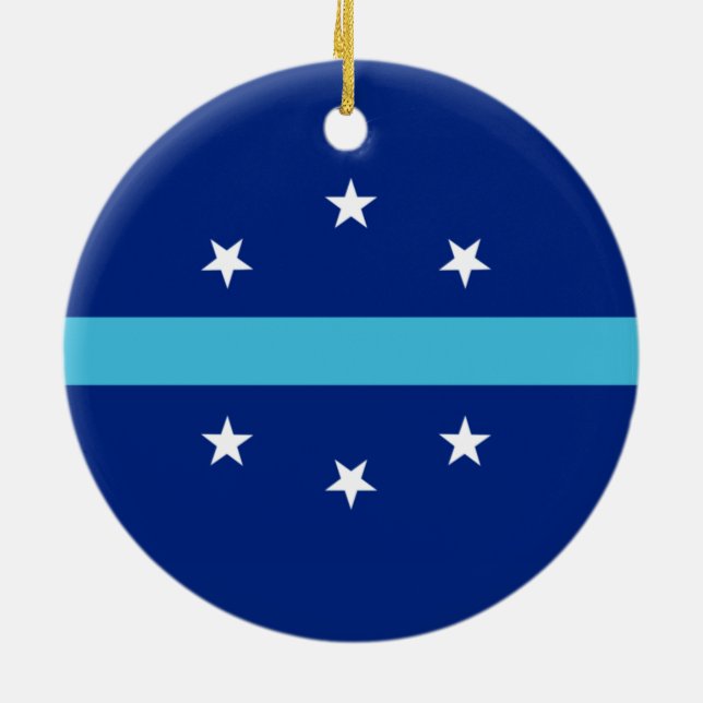 Flagge von Anaheim (Kalifornien, USA) Keramik Ornament (Hinten)
