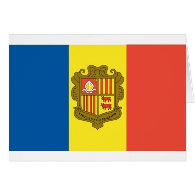 Flagge von Andorra (Vorderseite (Horizontal))