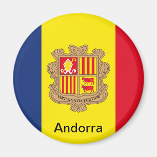 Flagge von Andorra Magnet