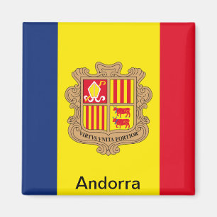 Flagge von Andorra Magnet
