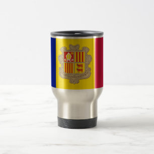 Flagge von Andorra - Reise/Tasse des Pendelverkehr Reisebecher