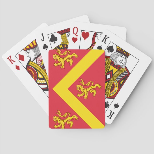 Flagge von Anglesey Spielkarten (Rückseite)