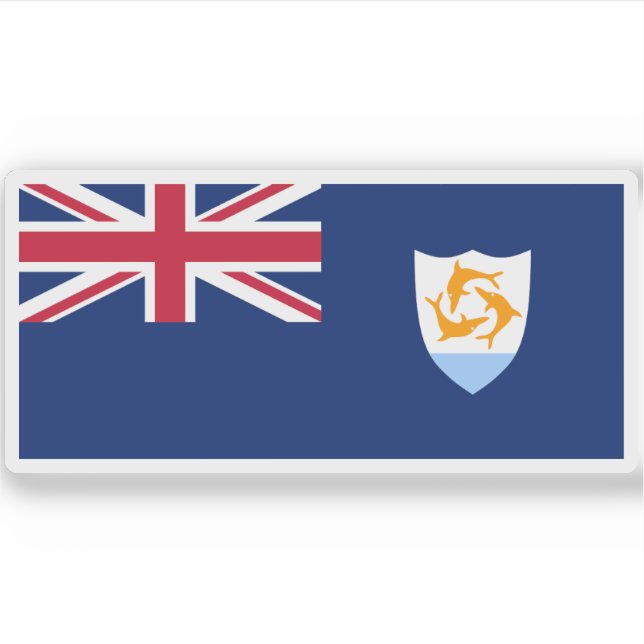 Flagge von Anguilla Aufkleber (Vorderseite)