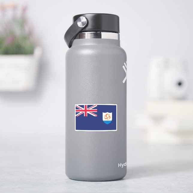 Flagge von Anguilla Aufkleber (HydroFlask)