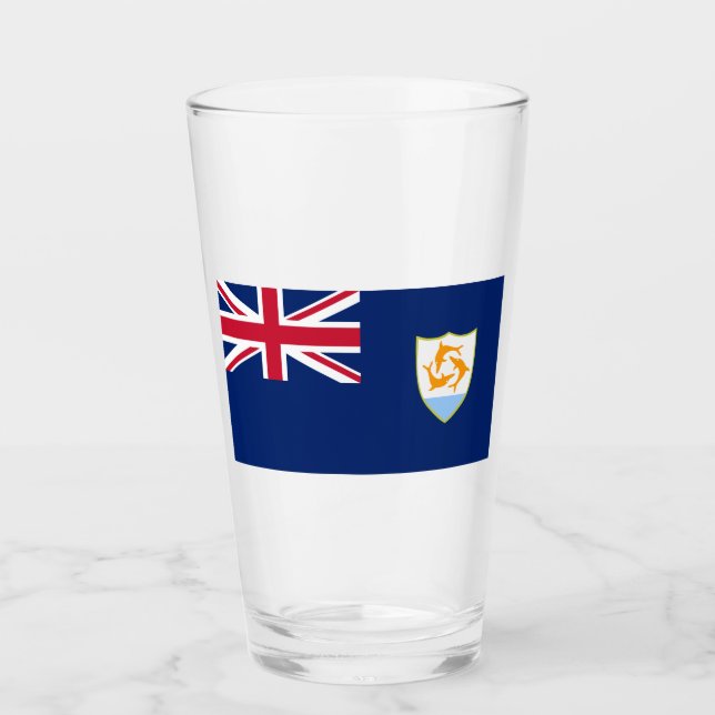 Flagge von Anguilla (Karibik) Glas (Vorderseite)