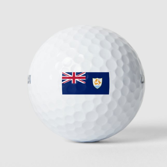 Flagge von Anguilla (Karibik) Golfball (Vorderseite)