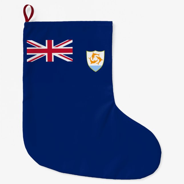 Flagge von Anguilla (Karibik) Großer Weihnachtsstrumpf (Vorderseite)