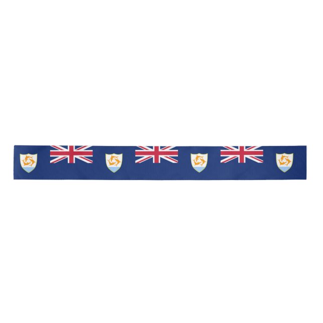 Flagge von Anguilla (Karibik) Satinband (Vorderseite)