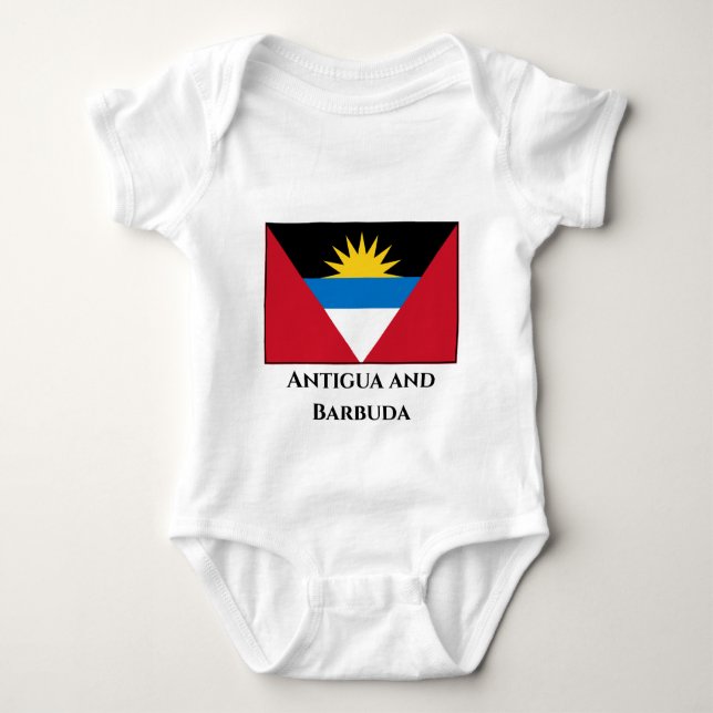 Flagge von Antigua und Barbuda Baby Strampler (Vorderseite)