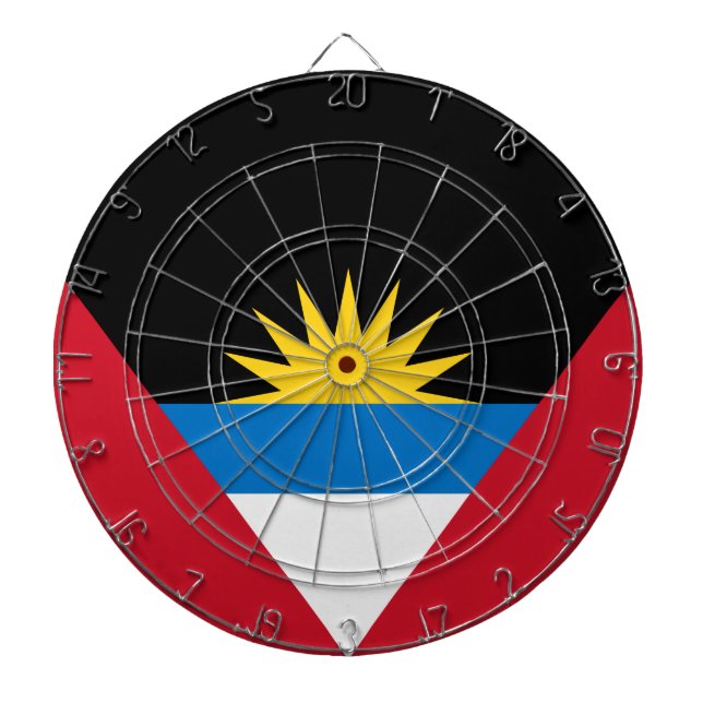 Flagge von Antigua und Barbuda Dartscheibe (vorne)