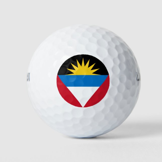 Flagge von Antigua und Barbuda Golfball (Vorderseite)