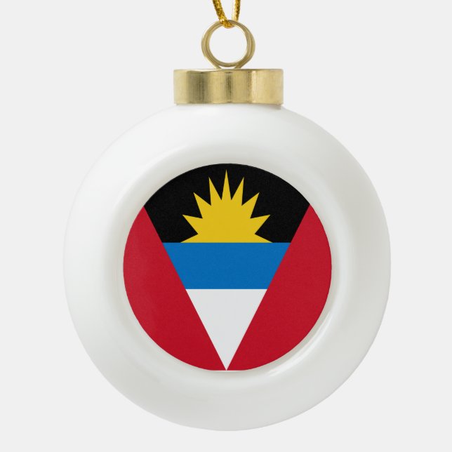 Flagge von Antigua und Barbuda Keramik Kugel-Ornament (Vorderseite)