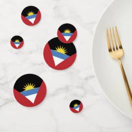 Flagge von Antigua und Barbuda Konfetti