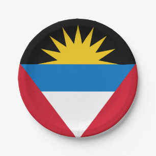 Flagge von Antigua und Barbuda Pappteller