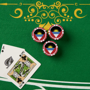 Flagge von Antigua und Barbuda Pokerchips