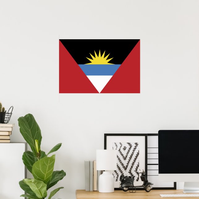Flagge von Antigua und Barbuda Poster (Heimbüro)