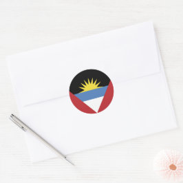 Flagge von Antigua und Barbuda Runder Aufkleber
