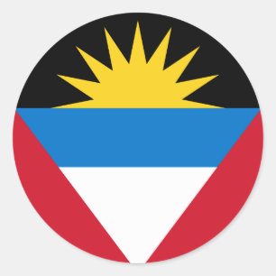 Flagge von Antigua und Barbuda Runder Aufkleber