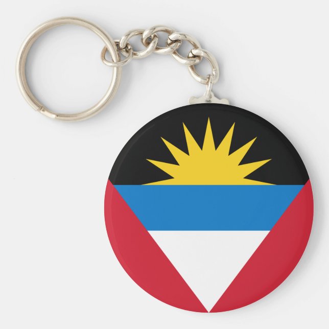 Flagge von Antigua und Barbuda Schlüsselanhänger (Vorne)