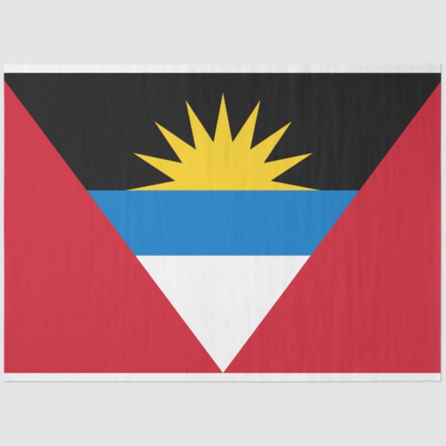 Flagge von Antigua und Barbuda Seidenpapier (Vorderseite)