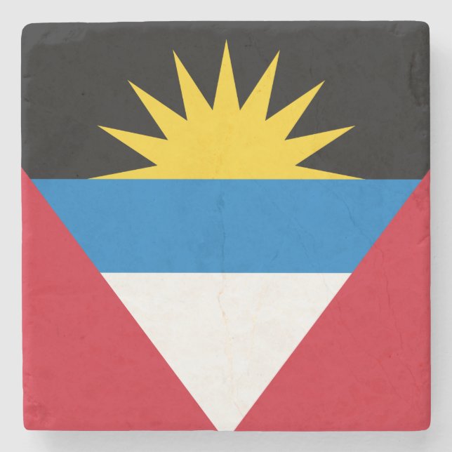 Flagge von Antigua und Barbuda Steinuntersetzer (Vorderseite)