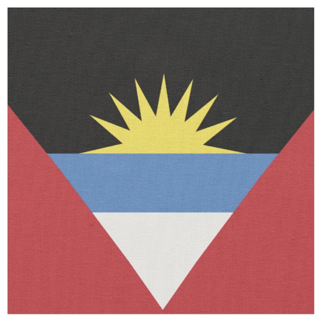 Flagge von Antigua und Barbuda Stoff (Nahaufnahme)