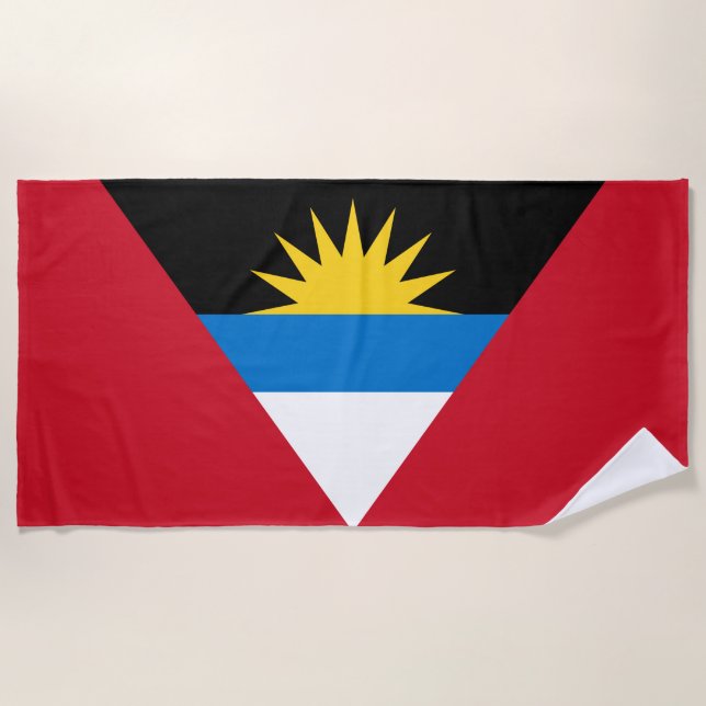 Flagge von Antigua und Barbuda Strandtuch (Vorderseite)