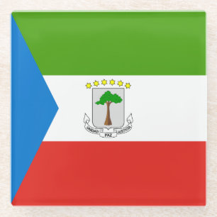 Flagge von Äquatorialguinea Glasuntersetzer