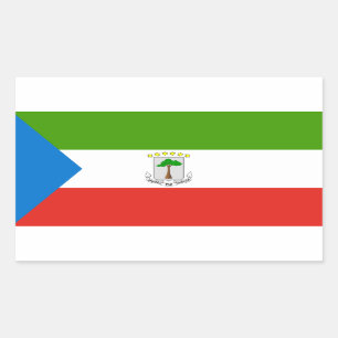 Flagge von Äquatorialguinea Rechteckiger Aufkleber