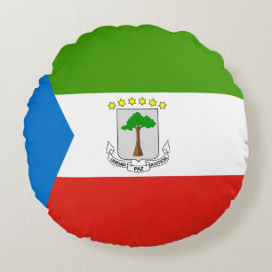 Flagge von Äquatorialguinea Rundes Kissen