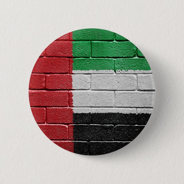 Flagge von Arabische Emirate Button (Vorderseite)
