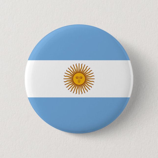 Flagge von Argentinien Button (Vorderseite)