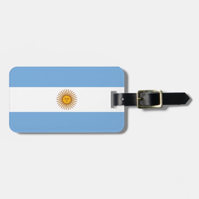 Flagge von Argentinien-Gepäckanhänger mit Gepäckanhänger (Vorderseite horizontal)