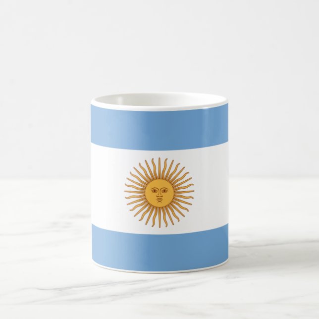 Flagge von Argentinien Kaffeetasse (Mittel)