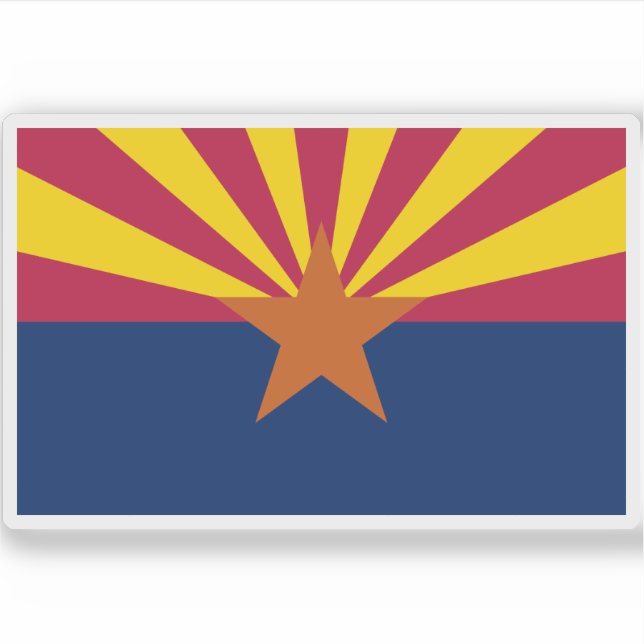 Flagge von Arizona Aufkleber (Vorderseite)
