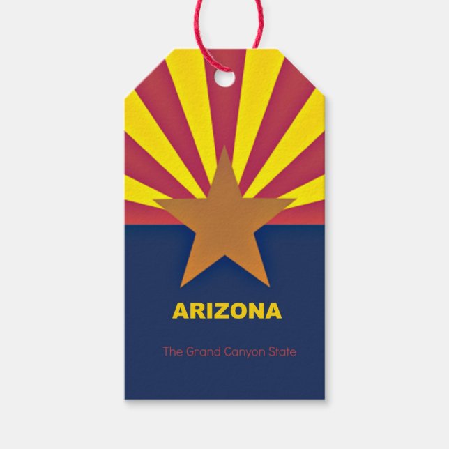 Flagge von Arizona Geschenkanhänger (Vorderseite)