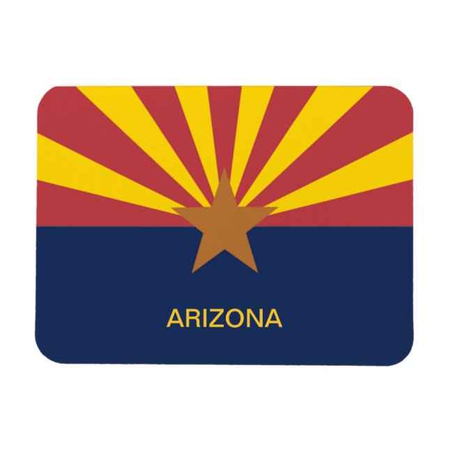 Flagge von Arizona Magnet (Horizontal)