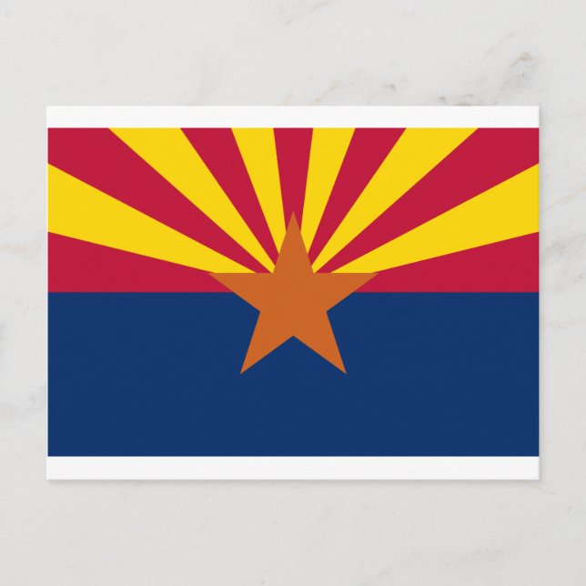 Flagge von Arizona Postkarte (Vorderseite)