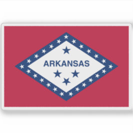 Flagge von Arkansas Aufkleber
