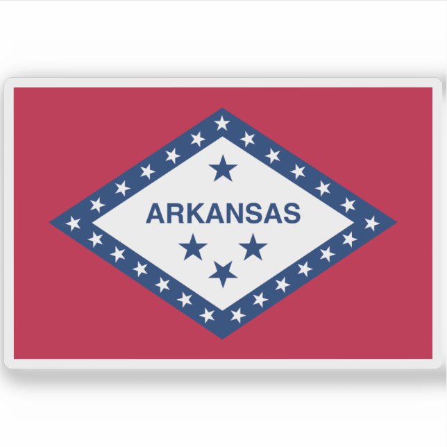 Flagge von Arkansas Aufkleber (Vorderseite)