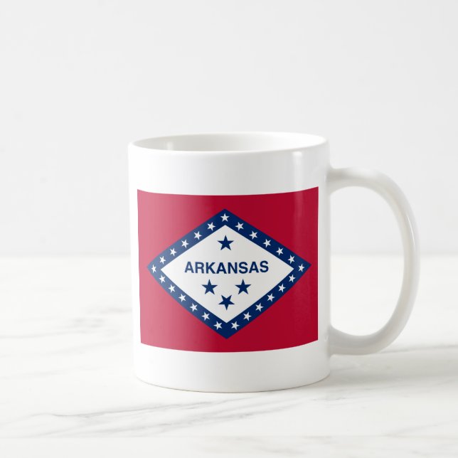 Flagge von Arkansas Kaffeetasse (Rechts)