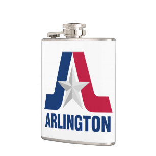 Flagge von Arlington, Texas Flask Flachmann