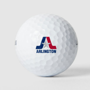 Flagge von Arlington, Texas Golf Balls Golfball