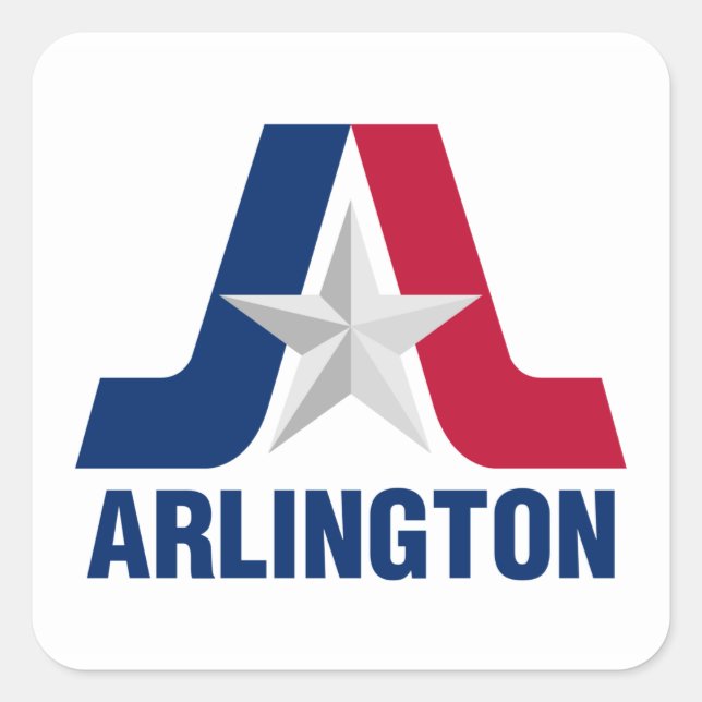 Flagge von Arlington, Texas Square Sticker (Vorderseite)