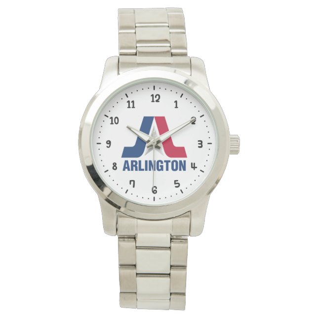 Flagge von Arlington, Texas Watch Armbanduhr (Vorderseite)