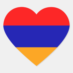 Flagge von Armenien Herz-Aufkleber