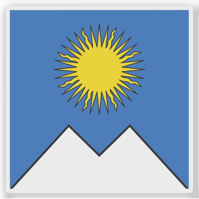 Flagge von Arosa, Schweiz Aufkleber (Vorderseite)